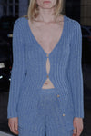 BASERANGE Loulou Cardigan KLOUC-CO-AU23 Blue Mix